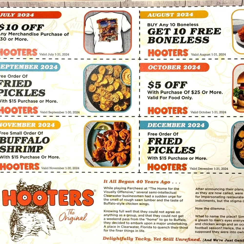 HOOTERS 2024 Calendar and Can Collie Combo Set NWT